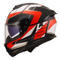 LS2 STREAM 2 ROAD MAT SİYAH-KIRMIZI-BEYAZ-GRİ KASK MAT SIYAH-KIRMIZI - XS