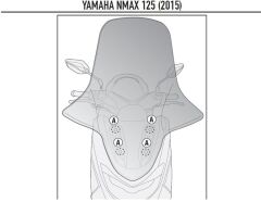 KAPPA D2123KITK YAMAHA N-MAX 125-155 (15-20) RÜZGAR SİPERLİK BAĞLANTISI