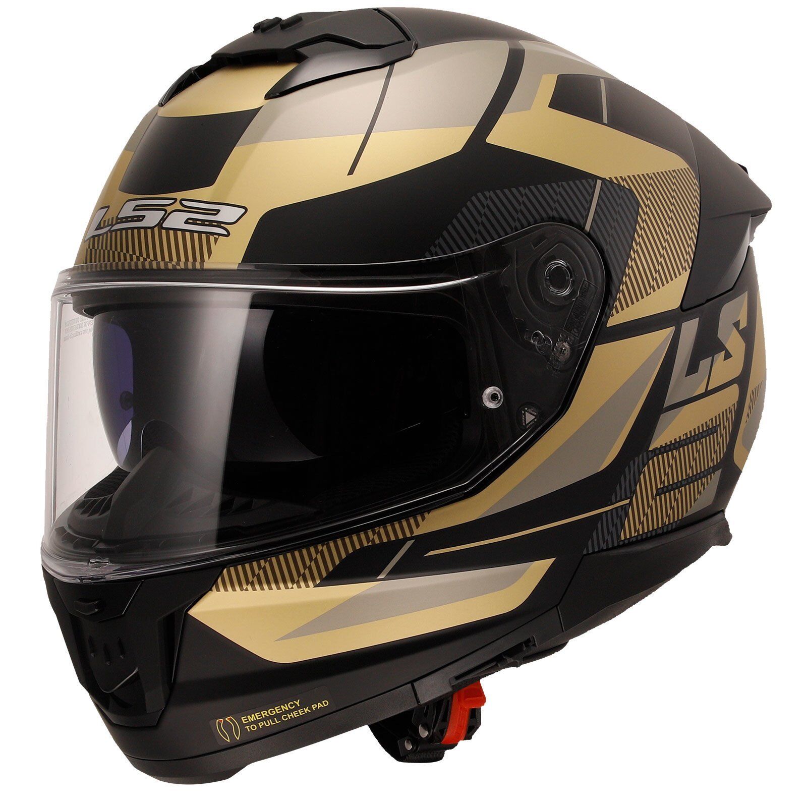 LS2 STREAM 2 ROAD MAT SİYAH-GOLD-GRİ KASK GOLD - XL