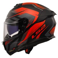 LS2 STREAM 2 FURY MAT SİYAH-GRİ-KIRMIZI KASK MAT SIYAH-KIRMIZI - XXL