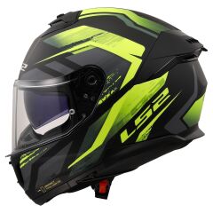 LS2 STREAM 2 FURY MAT SİYAH-GRİ-NEON SARI KASK MAT SIYAH-NEON SARI - M