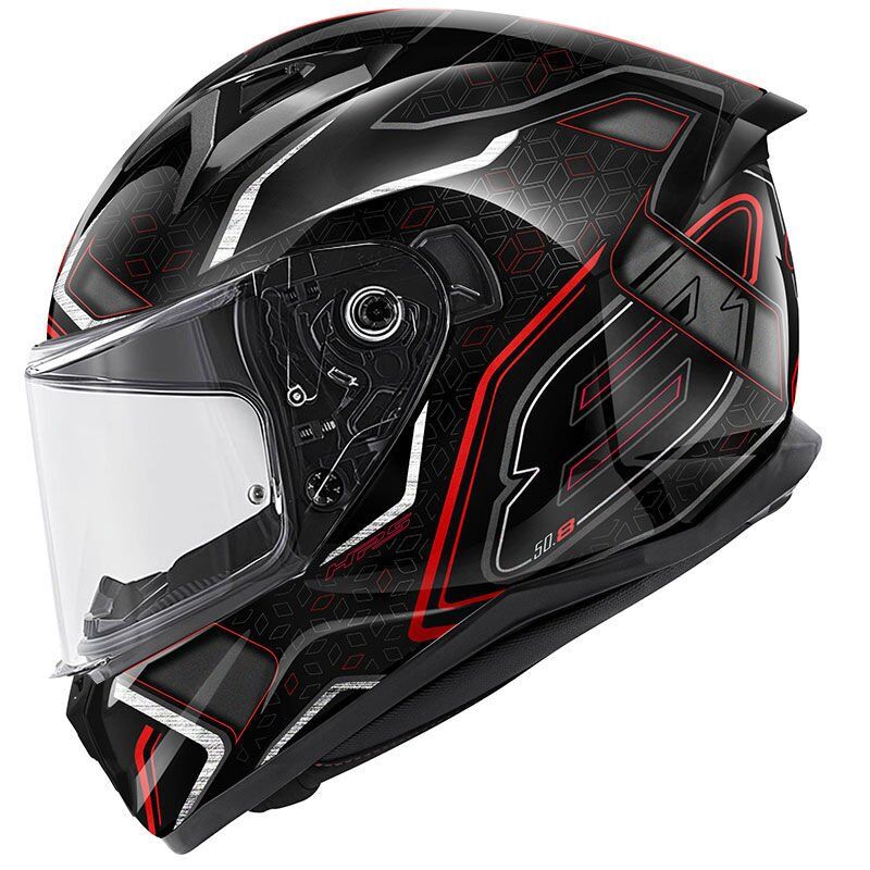 GIVI 50.8 MYSTICAL SİYAH-KIRMIZI-TITANIUM KASK TITANIUM - S