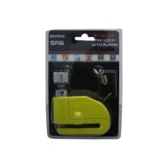 VEXO SR6 ALARMLI DİSK KİLİT NEON YEŞİL