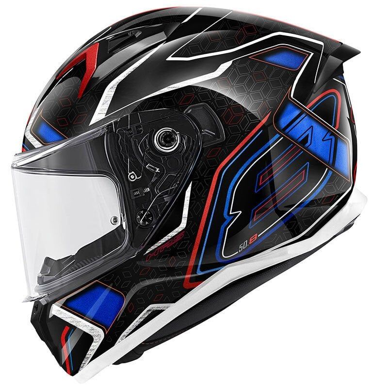 GIVI 50.8 MYSTICAL SİYAH-KIRMIZI-MAVİ-BEYAZ KASK SIYAH/MAVI - S