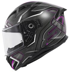 GIVI 50.8 MYSTICAL MAT SİYAH-TITANIUM-FUŞYA KASK PEMBE - XS