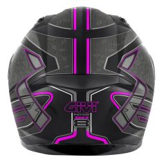 GIVI 50.8 MYSTICAL MAT SİYAH-TITANIUM-FUŞYA KASK PEMBE - XS