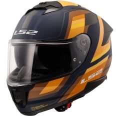 LS2 STREAM 2 VINTAGE MAT NAVY MAVİ-TURUNCU-KAHVERENGİ KASK MAT NAVY MAVİ - XXL