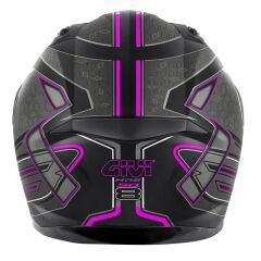 GIVI 50.8 MYSTICAL MAT SİYAH-TITANIUM-FUŞYA KASK PEMBE - M