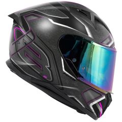 GIVI 50.8 MYSTICAL MAT SİYAH-TITANIUM-FUŞYA KASK PEMBE - L
