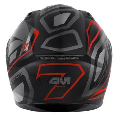 GIVI 50.7 PROTON MAT TITANIUM-KIRMIZI KASK KIRMIZI - L