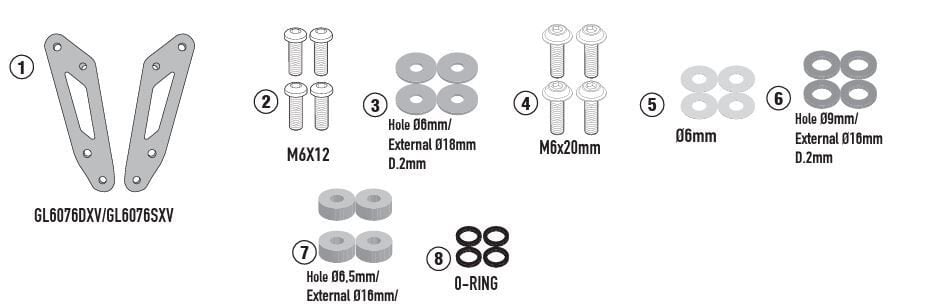 GIVI D1211KIT HONDA FORZA 750 (25) RÜZGAR SİPERLİK BAĞLANTISI