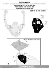 GIVI SR5611 PIAGGIO LIBERTY 50-125-150-200 I-GET (02-22) ARKA ÇANTA TAŞIYICI
